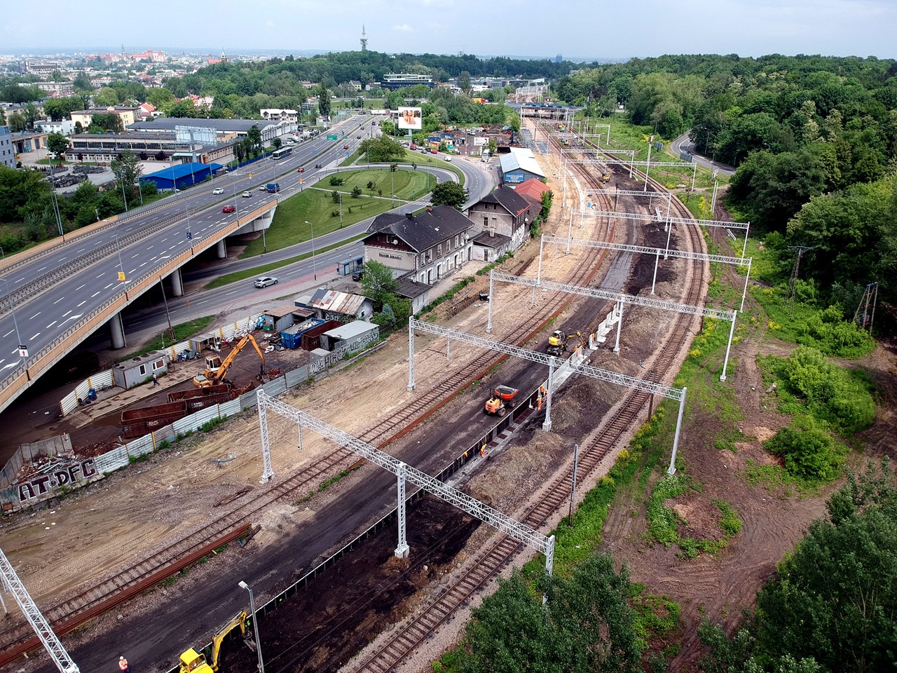 Prace budowlane na torze kolejowym, Kraków - Železničné stavby Prace budowlane na torze kolejowym, Kraków - Železničné stavby