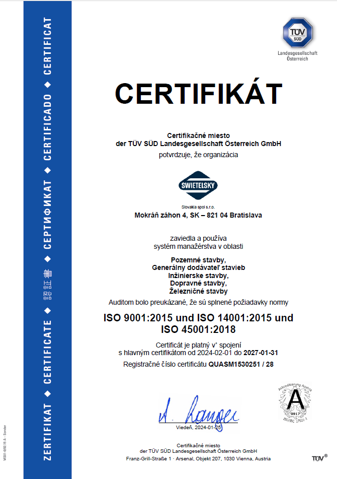 ISO 9001 14001 45001 SK